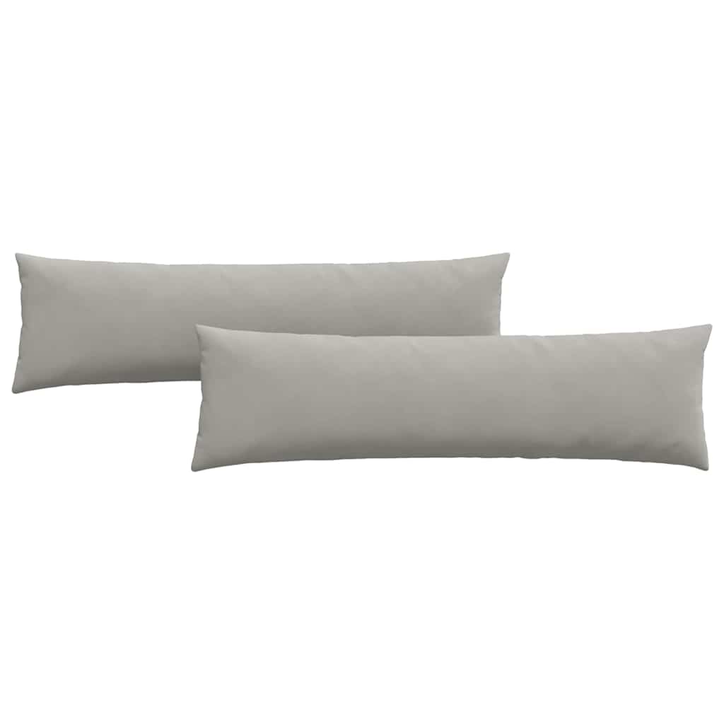 Sofapuder 2 pcs Lysegrå 145 x 40 cm Stof