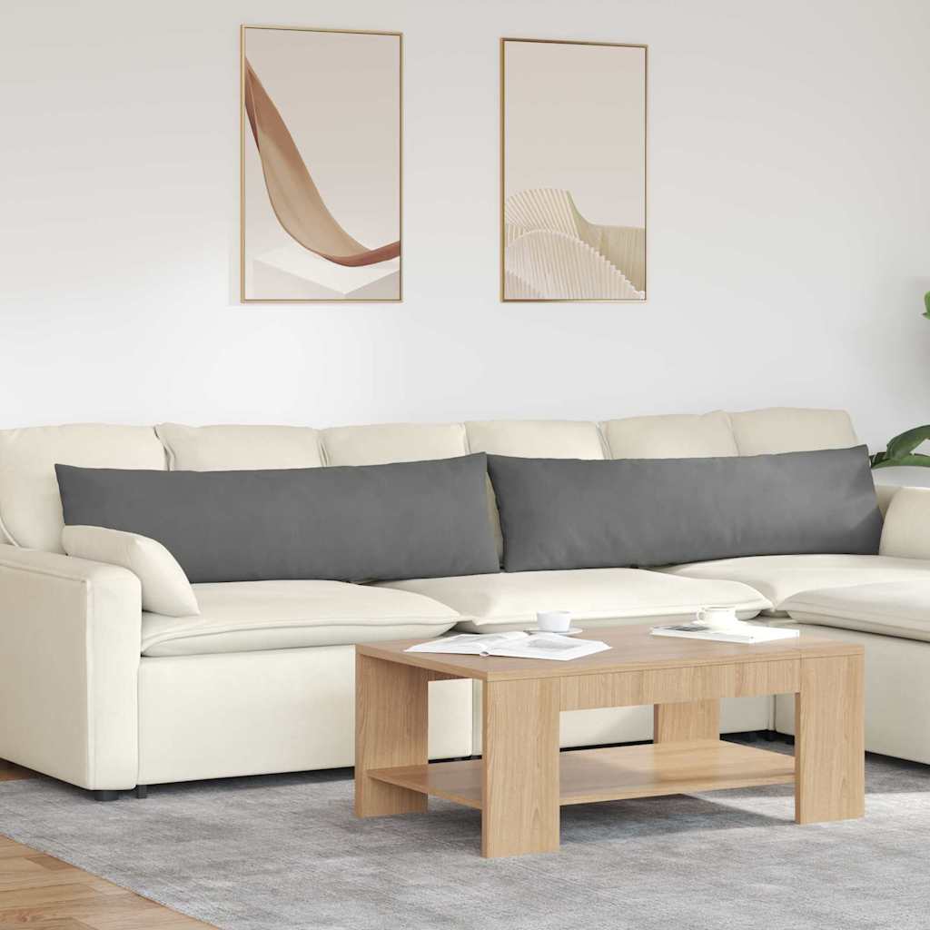 Sofapuder 2 pcs Mørkegrå 145 x 40 cm Stof