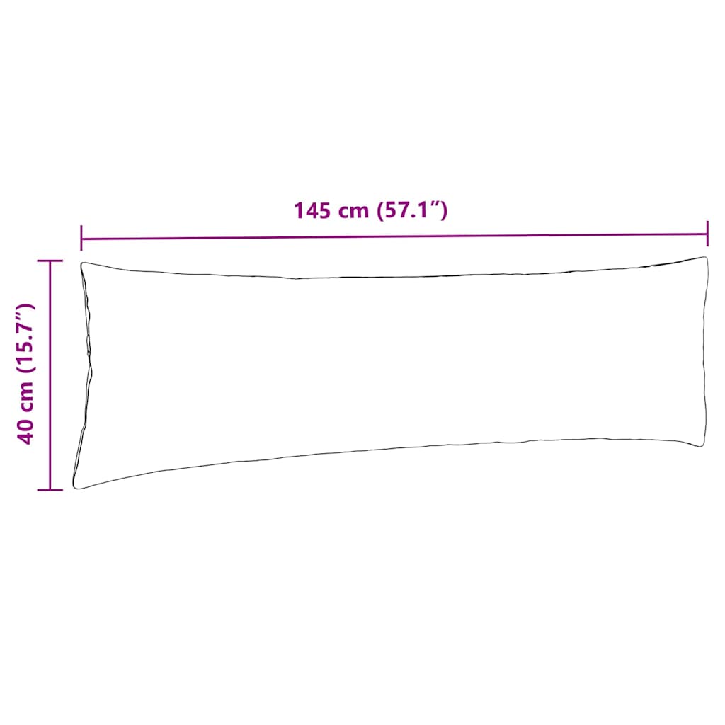 Sofapuder 2 pcs Sort 145 x 40 cm Stof