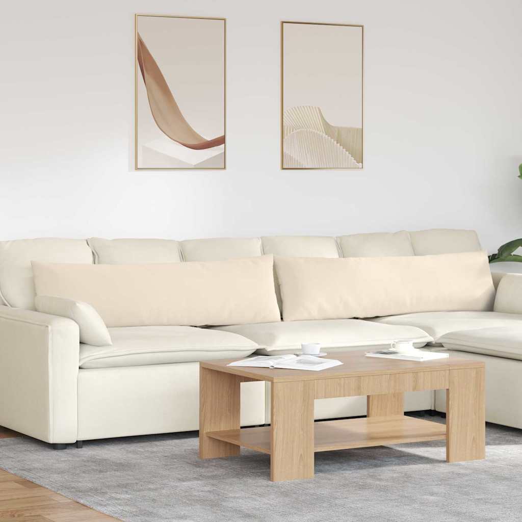Sofapuder 2 pcs Beige 145 x 40 cm Stof