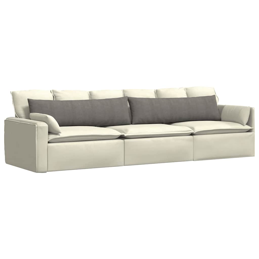Sofapuder 2 pcs Lysegrå 145 x 40 cm Velourstof