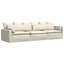 Sofapuder 2 pcs Creme 145 x 40 cm Velourstof