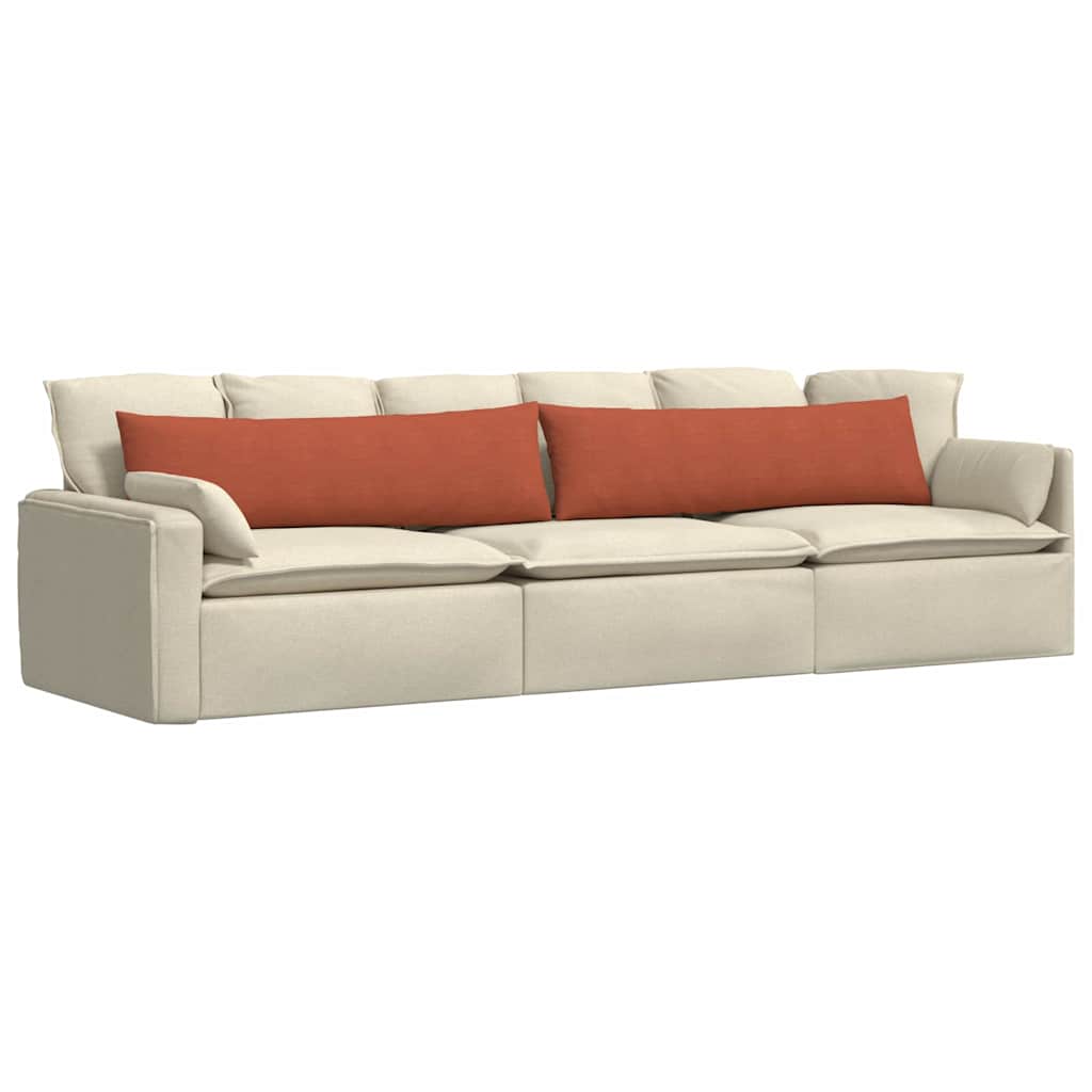 Sofapuder 2 pcs Rød orange 145 x 40 cm Velourstof