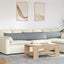 Sofapuder 2 pcs Lysegrå 200 x 40 cm Stof
