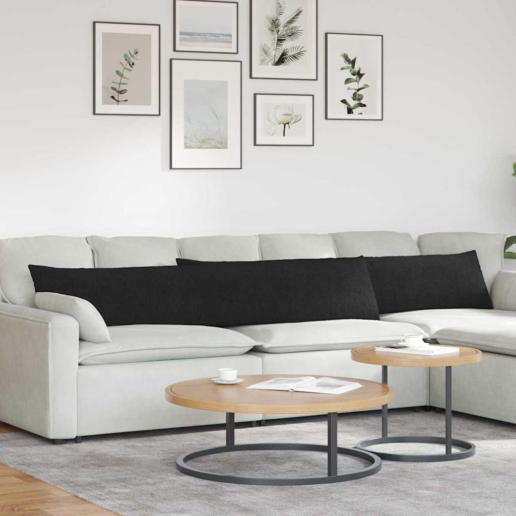 Sofapuder 2 pcs Sort 200 x 40 cm Stof