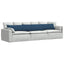 Sofapuder 2 pcs Blå 200 x 40 cm Stof