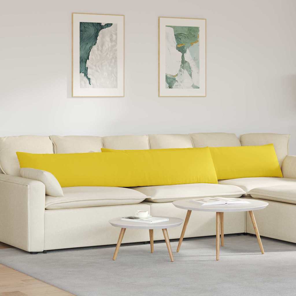 Sofapuder 2 pcs Lys Gul 200 x 40 cm Stof