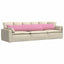Sofapuder 2 pcs Lyserød 200 x 40 cm Stof