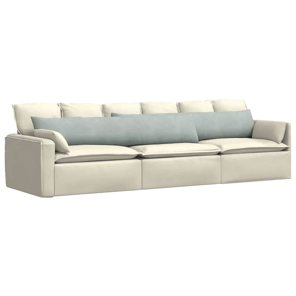 Sofapuder 2 pcs Lysegrå 200 x 40 cm Velourstof