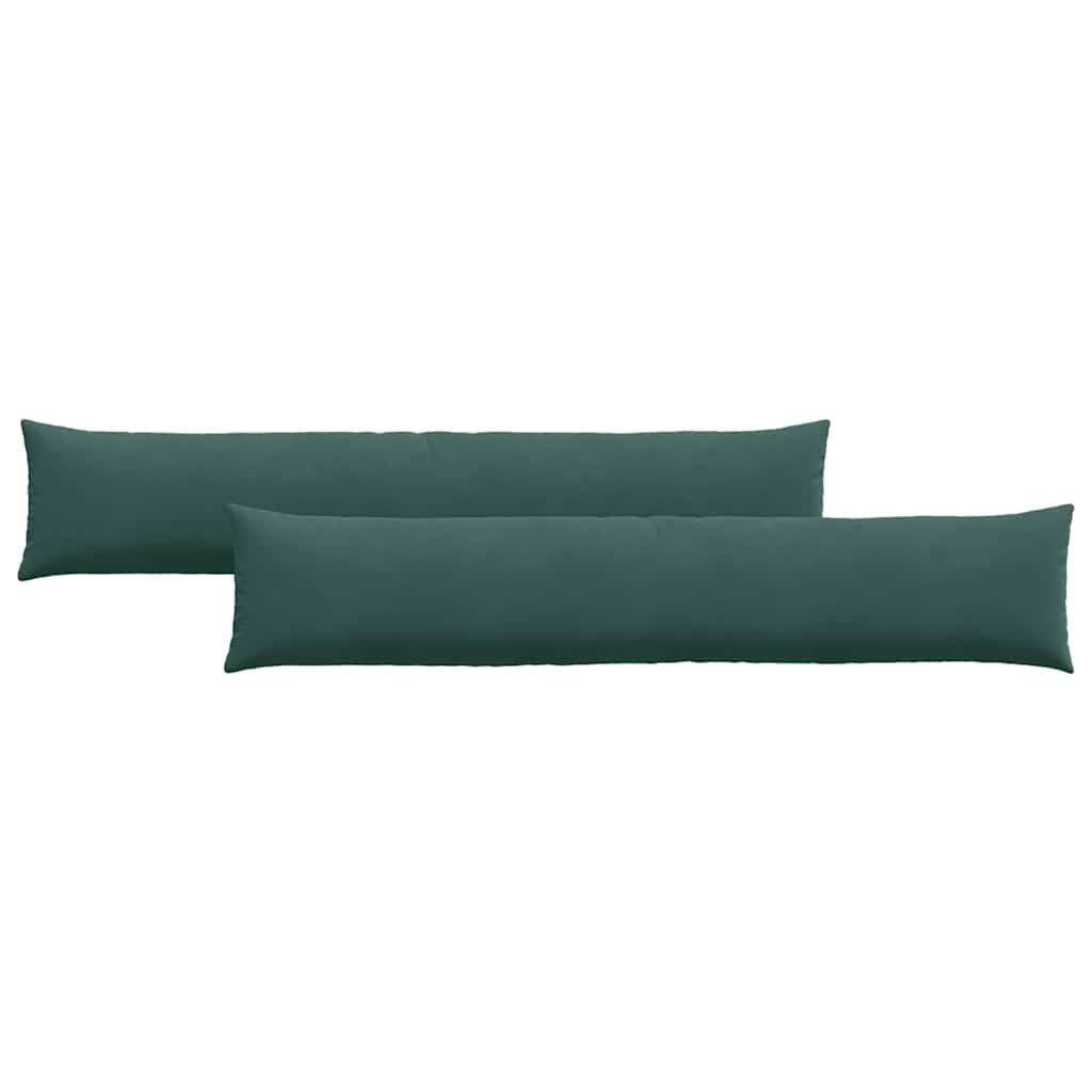 Sofapuder 2 pcs Mørkegrøn 200 x 40 cm Velourstof