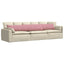 Sofapuder 2 pcs Lyserød 200 x 40 cm Velourstof