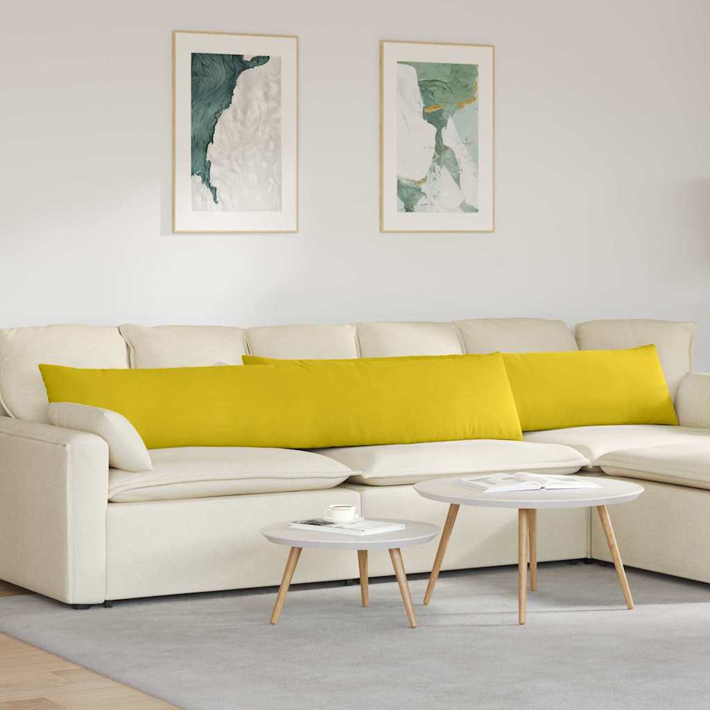 Sofapuder 2 pcs Gul 200 x 40 cm Velourstof