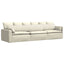Sofapuder 2 pcs Creme 200 x 40 cm Velourstof