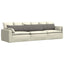 Sofapuder 2 pcs Lysegrå 200 x 40 cm Velourstof