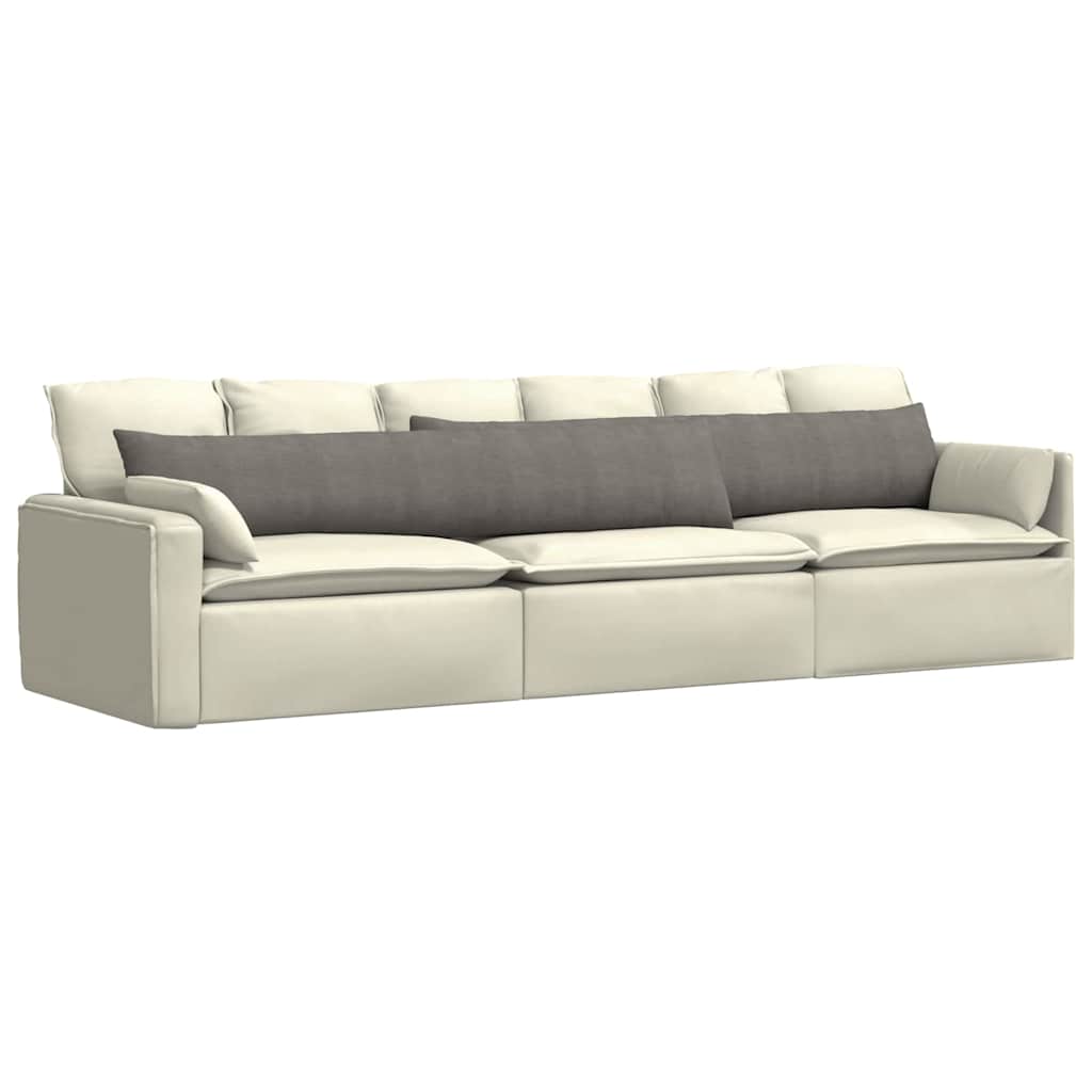 Sofapuder 2 pcs Lysegrå 200 x 40 cm Velourstof