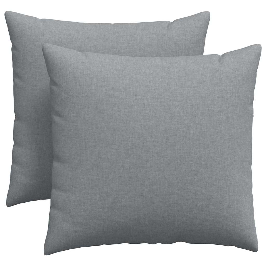 Sofapuder 2 pcs Lysegrå 45 x 45 cm Stof