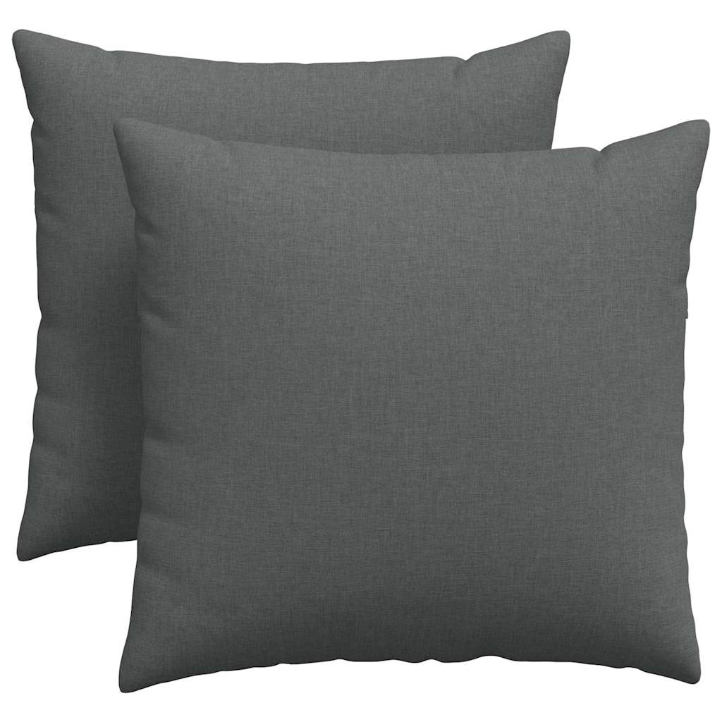 Sofapuder 2 pcs Mørkegrå 45 x 45 cm Stof