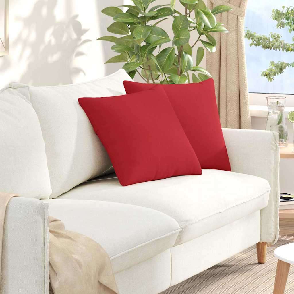 Sofapuder 2 pcs Rød 45 x 45 cm Stof
