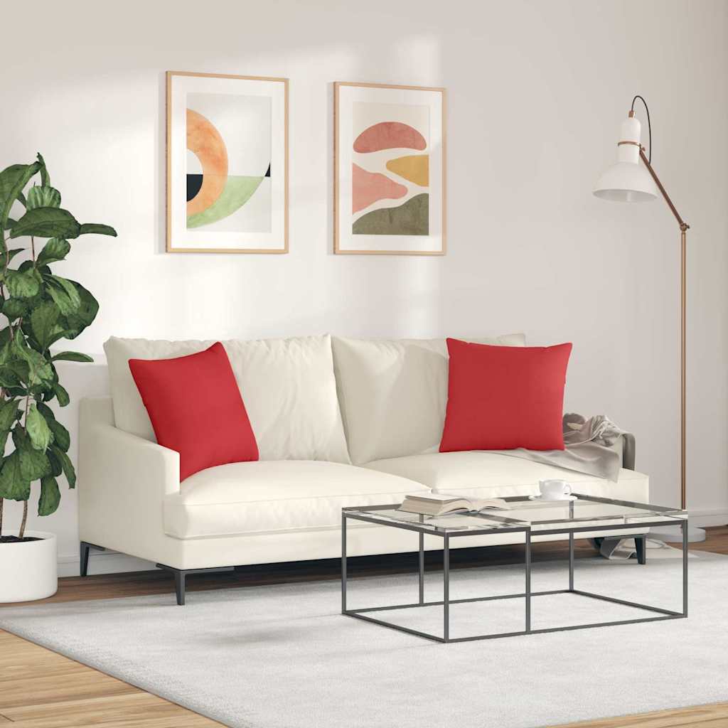 Sofapuder 2 pcs Rød 45 x 45 cm Stof