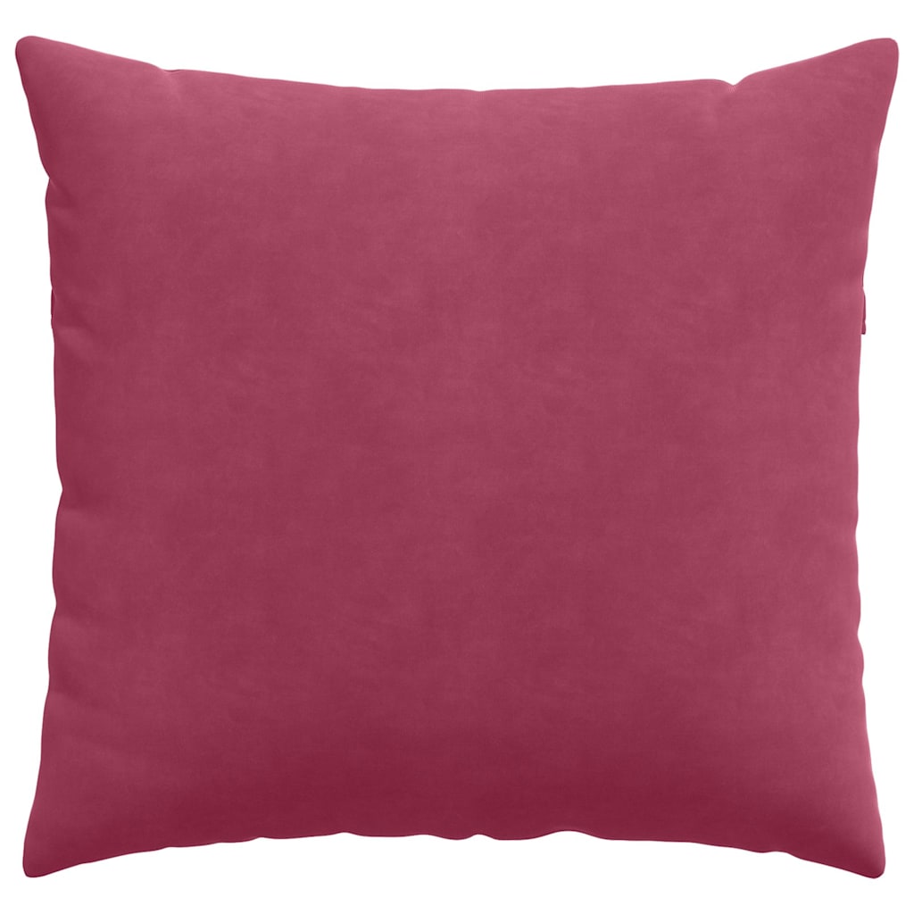 Sofapuder 2 pcs Vinrød 45 x 45 cm Velourstof