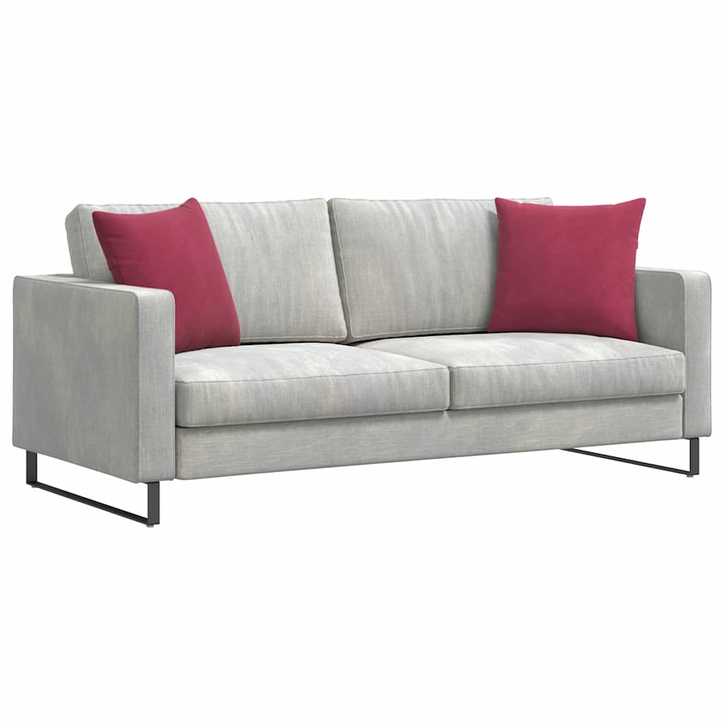 Sofapuder 2 pcs Vinrød 45 x 45 cm Velourstof