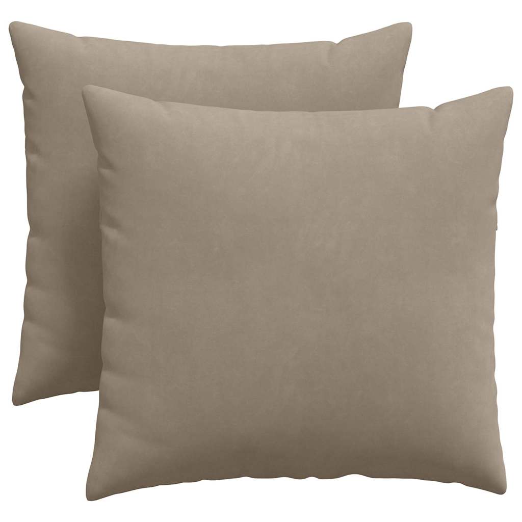 Sofapuder 2 pcs Gråbrun 45 x 45 cm Stof