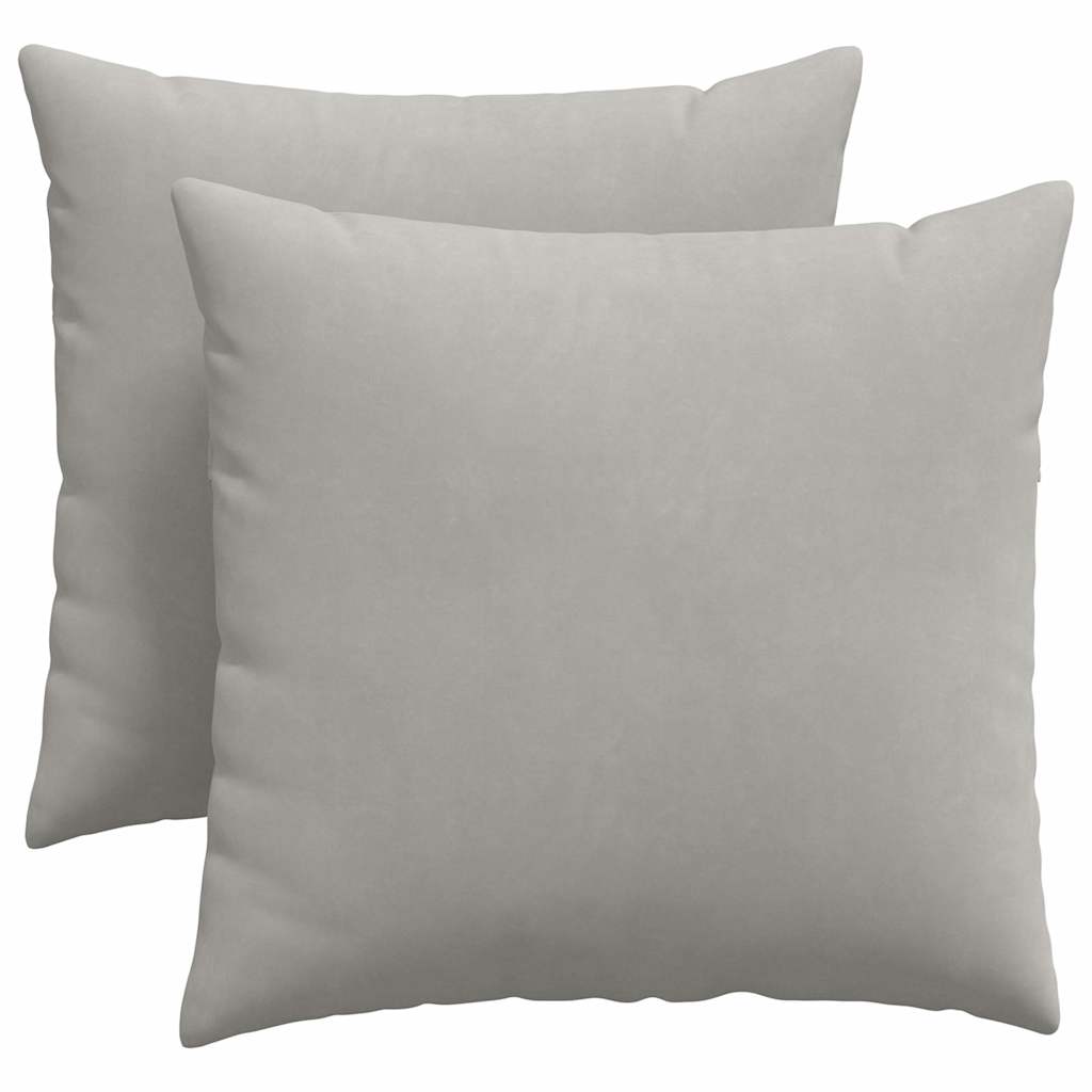 Sofapuder 2 pcs Lysegrå 45 x 45 cm Stof