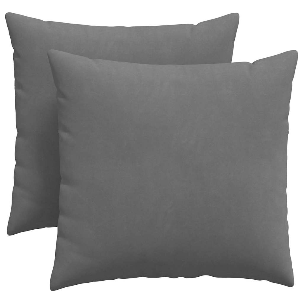 Sofapuder 2 pcs Mørkegrå 45 x 45 cm Stof