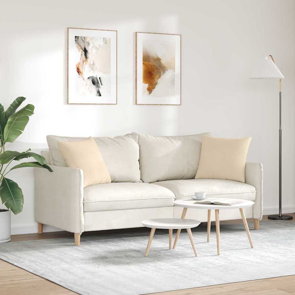 Sofapuder 2 pcs Creme 45 x 45 cm Stof