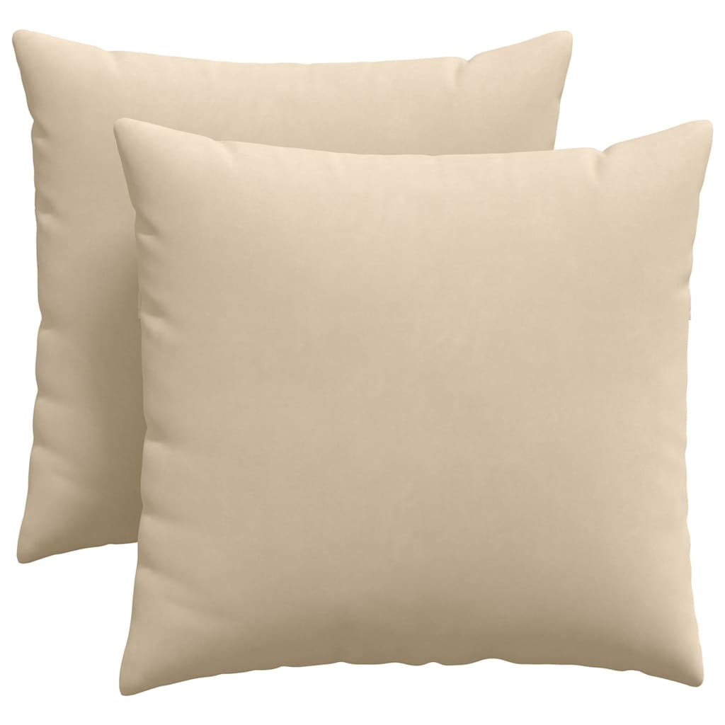 Sofapuder 2 pcs Creme 45 x 45 cm Stof