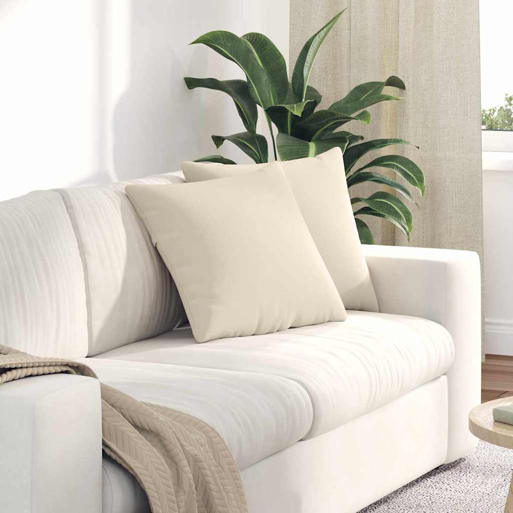 Sofapuder 2 pcs Beige 45 x 45 cm Stof