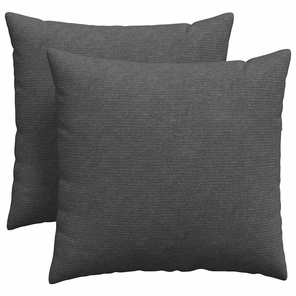 Sofapuder 2 pcs Mørkegrå 45 x 45 cm Velourstof