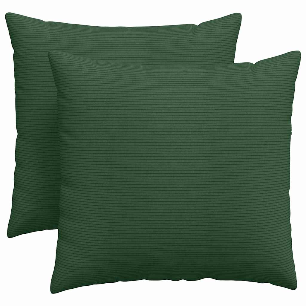 Sofapuder 2 pcs Mørkegrøn 45 x 45 cm Velourstof