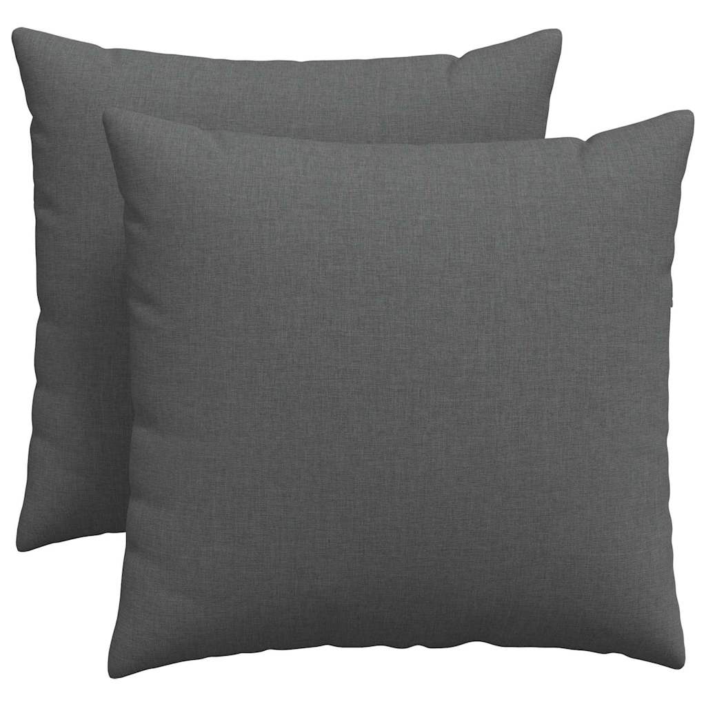 Sofapuder 2 pcs Mørkegrå 50 x 50 cm Stof