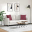 Sofapuder 2 pcs Vinrød 50 x 50 cm Stof