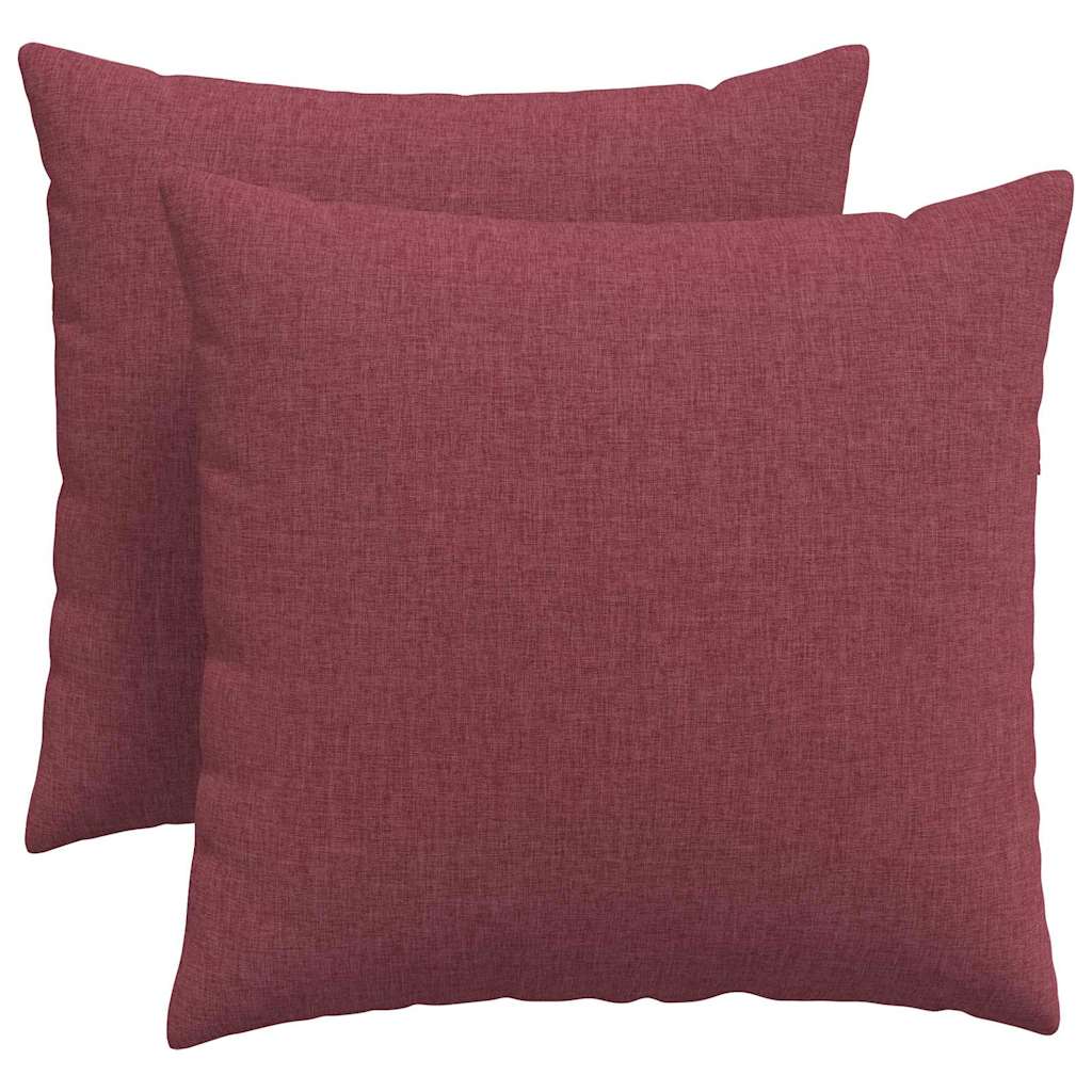Sofapuder 2 pcs Vinrød 50 x 50 cm Stof