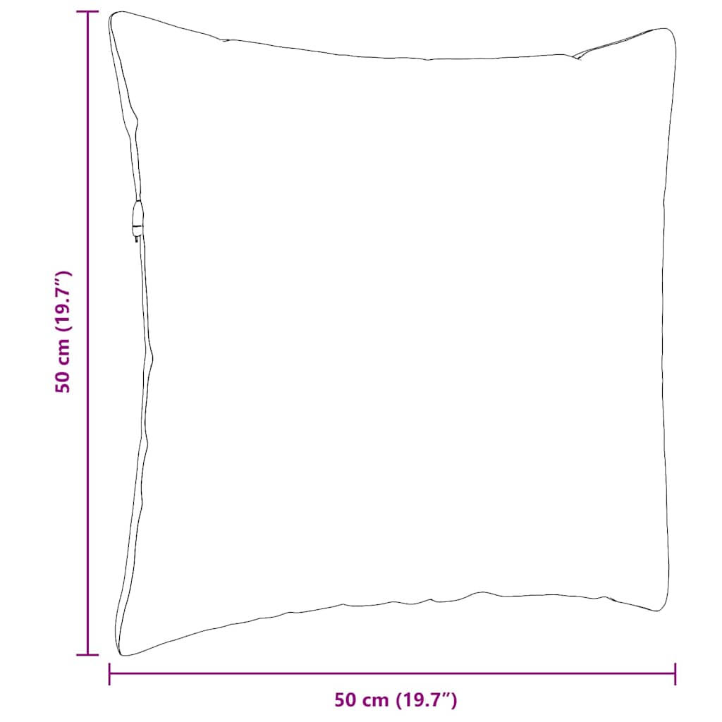 Sofapuder 2 pcs Vinrød 50 x 50 cm Stof