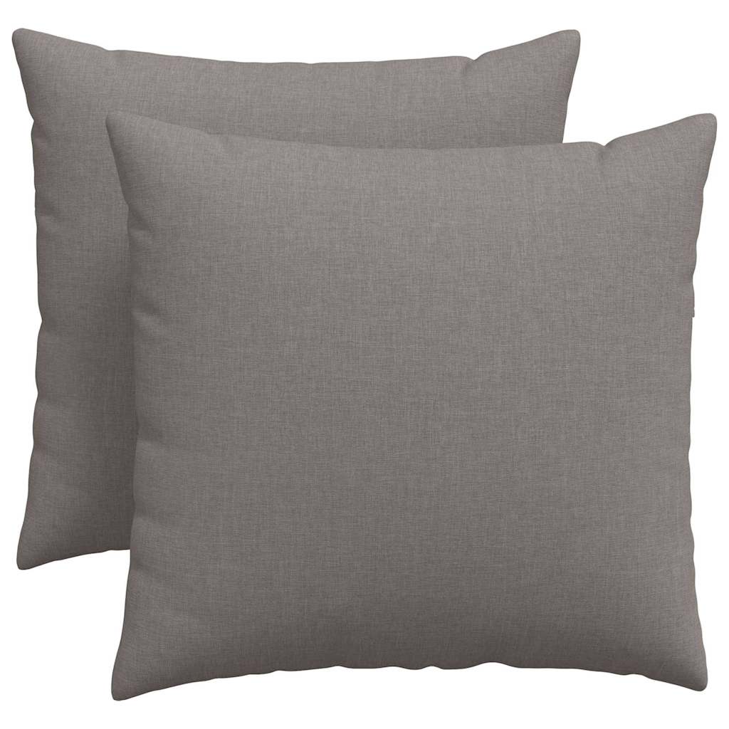 Sofapuder 2 pcs Gråbrun 50 x 50 cm Stof