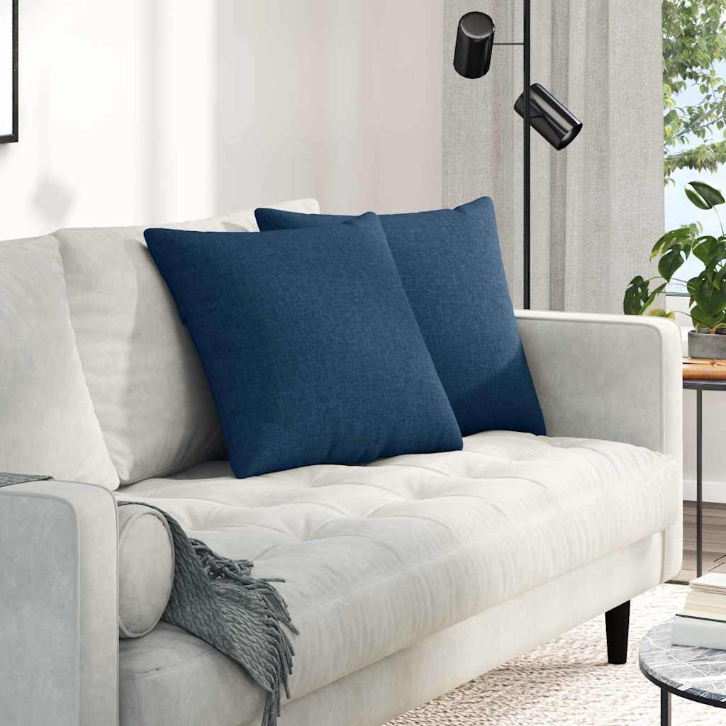 Sofapuder 2 pcs Blå 50 x 50 cm Stof