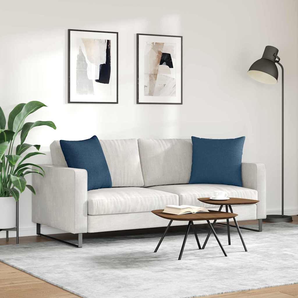 Sofapuder 2 pcs Blå 50 x 50 cm Stof