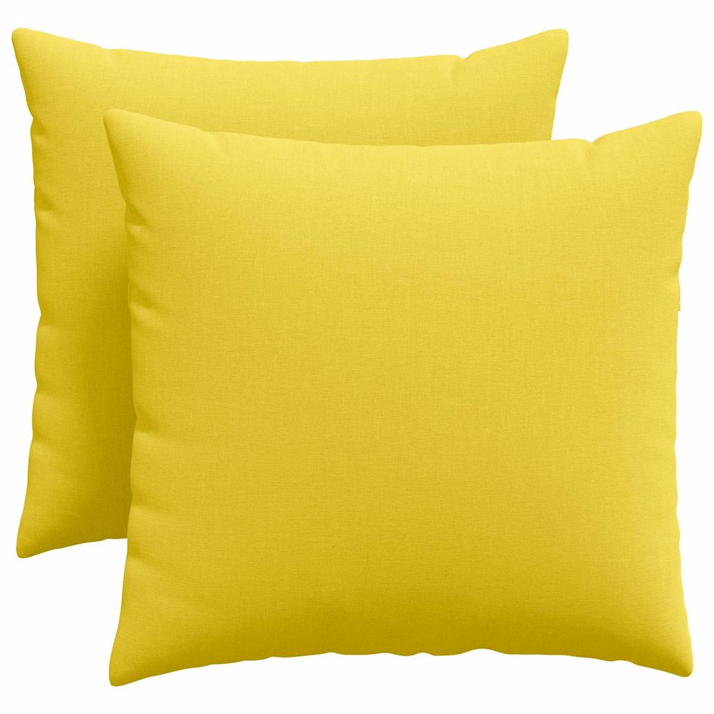 Sofapuder 2 pcs Lys Gul 50 x 50 cm Stof