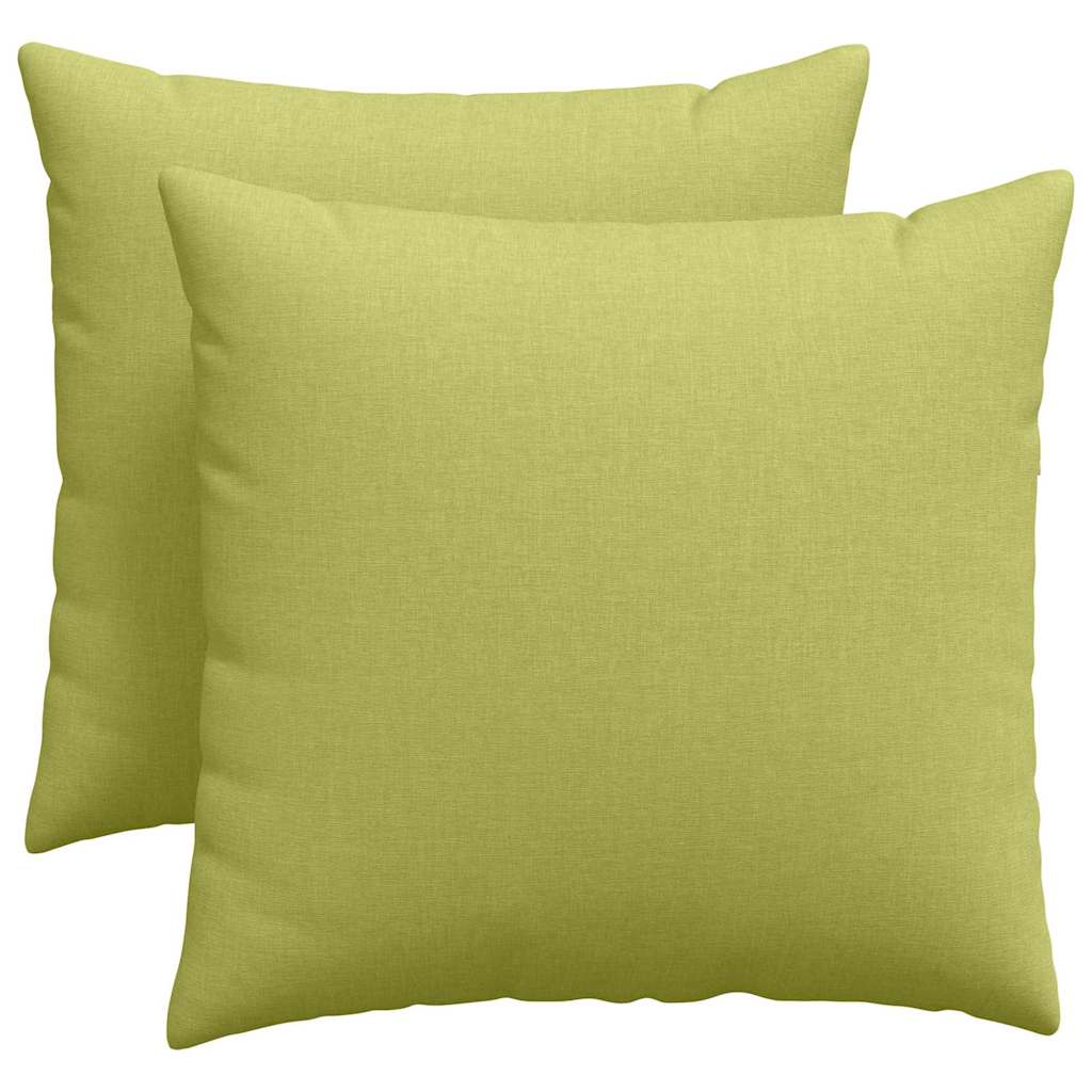 Sofapuder 2 pcs Lys grøn 50 x 50 cm Stof