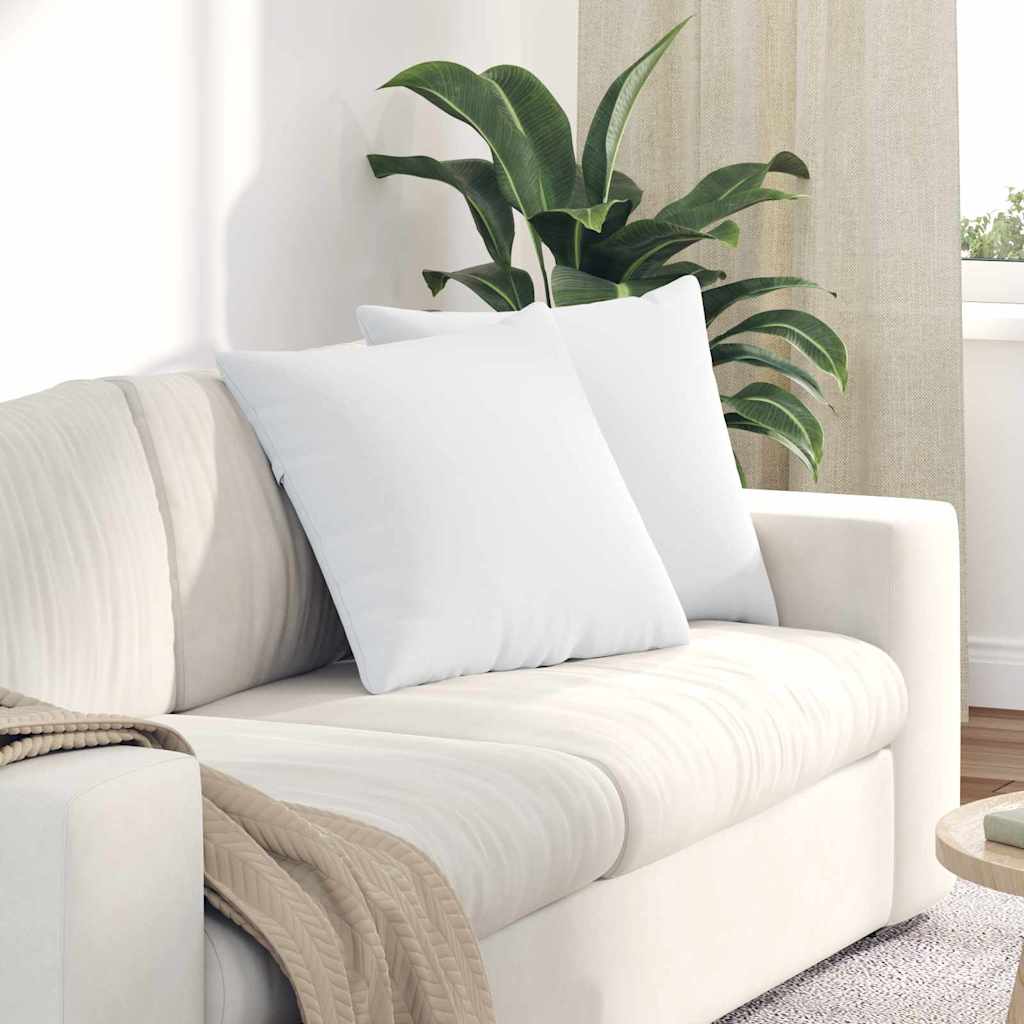 Sofapuder 2 pcs Hvid 50 x 50 cm Stof