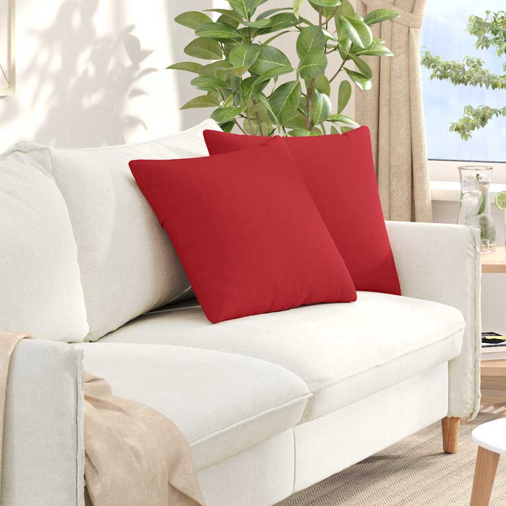 Sofapuder 2 pcs Rød 50 x 50 cm Stof