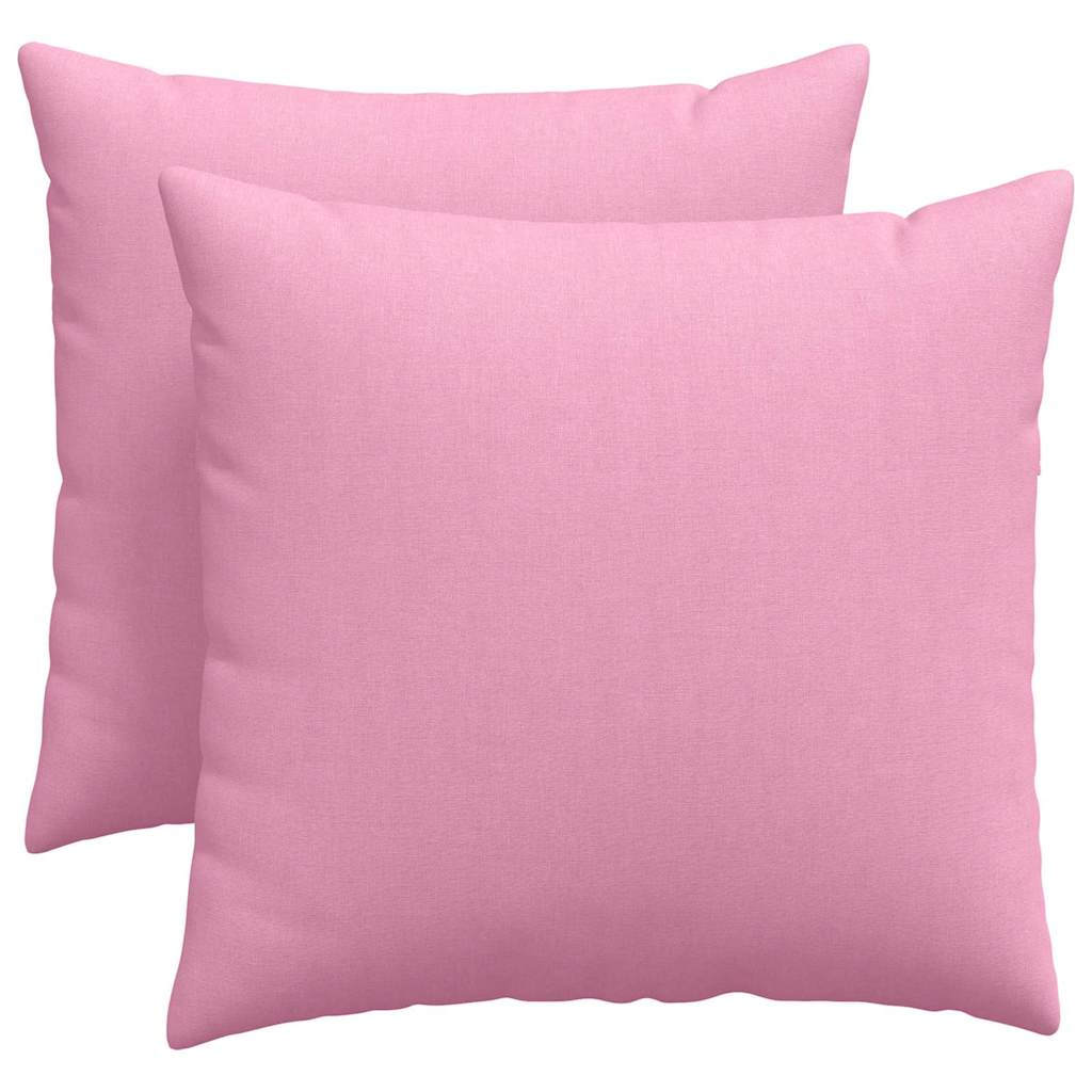 Sofapuder 2 pcs Lyserød 50 x 50 cm Stof