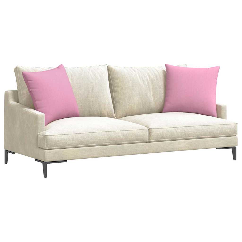 Sofapuder 2 pcs Lyserød 50 x 50 cm Stof