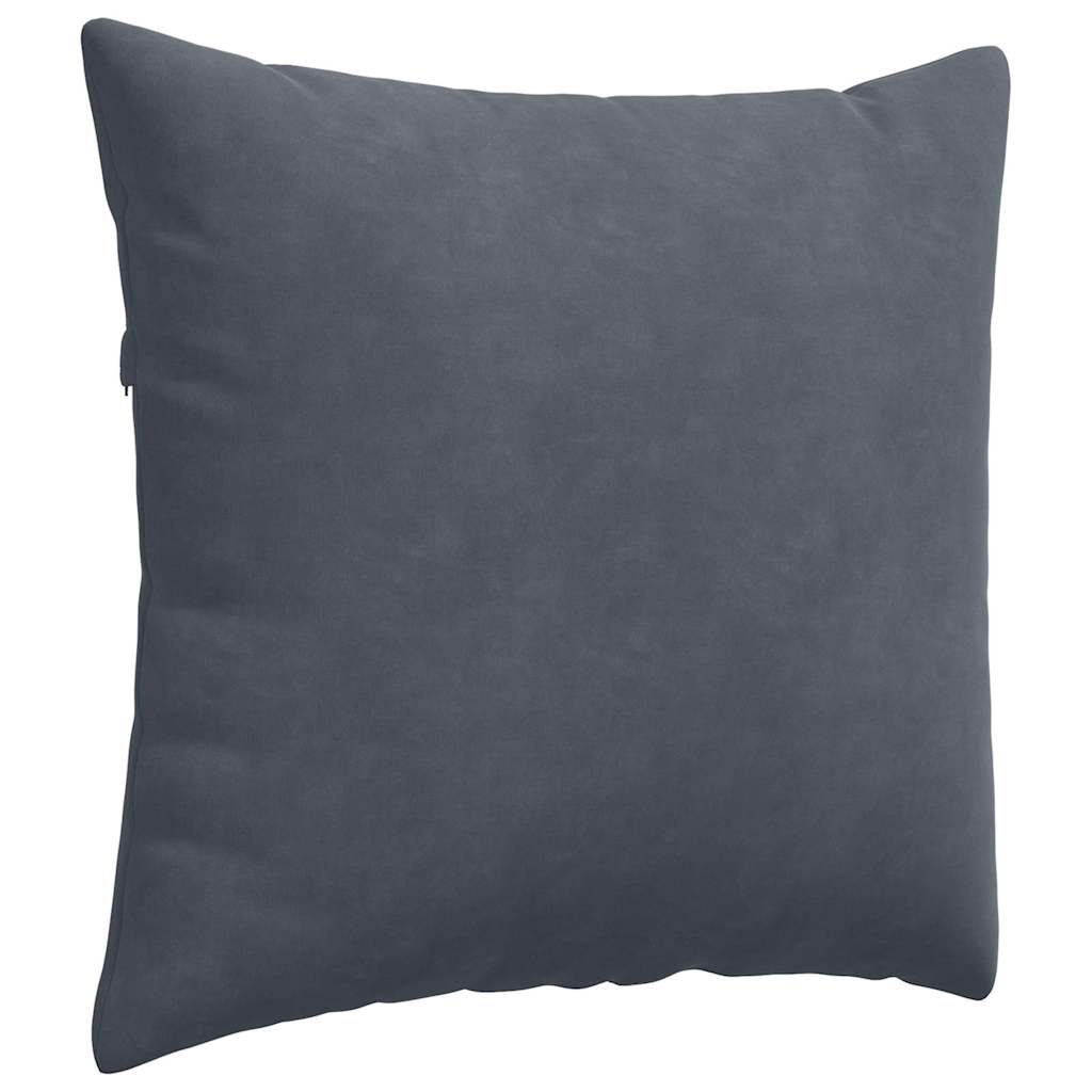 Sofapuder 2 pcs Mørkegrå 50 x 50 cm Velourstof