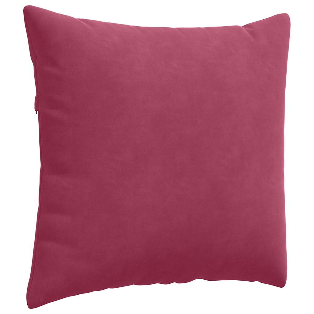 Sofapuder 2 pcs Vinrød 50 x 50 cm Velourstof