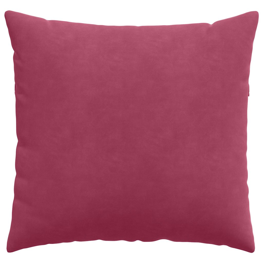 Sofapuder 2 pcs Vinrød 50 x 50 cm Velourstof