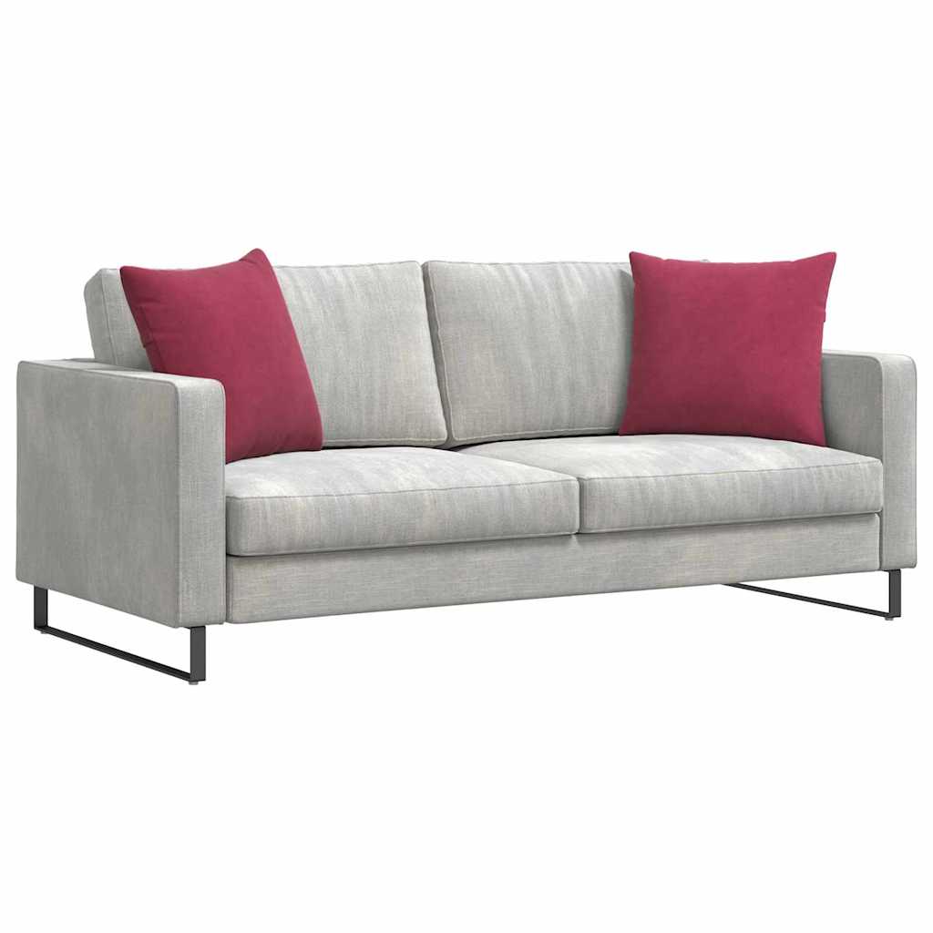 Sofapuder 2 pcs Vinrød 50 x 50 cm Velourstof
